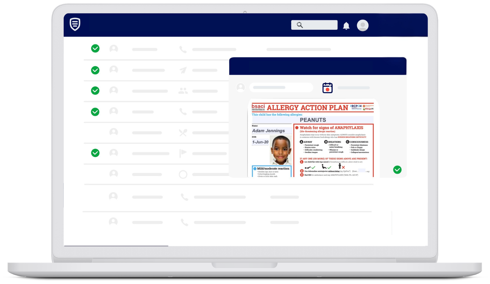 IHPs and other important medical documentation can be created or uploaded into Medical Tracker.