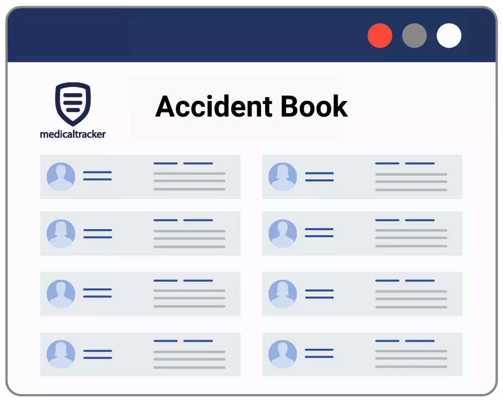 Screenshot of accident report book page